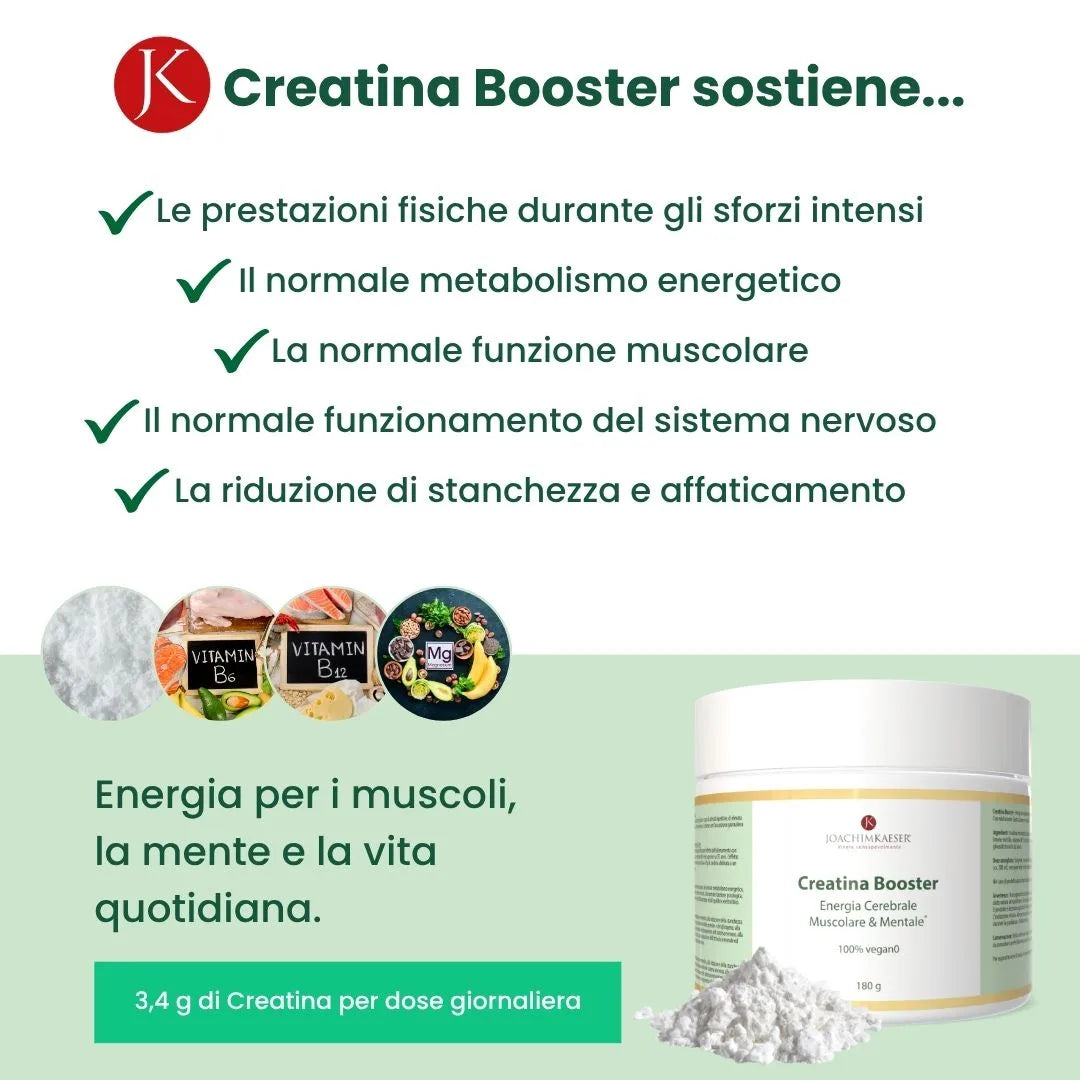 Creatina Booster | Energia Cerebrale, Muscolare & Mentale