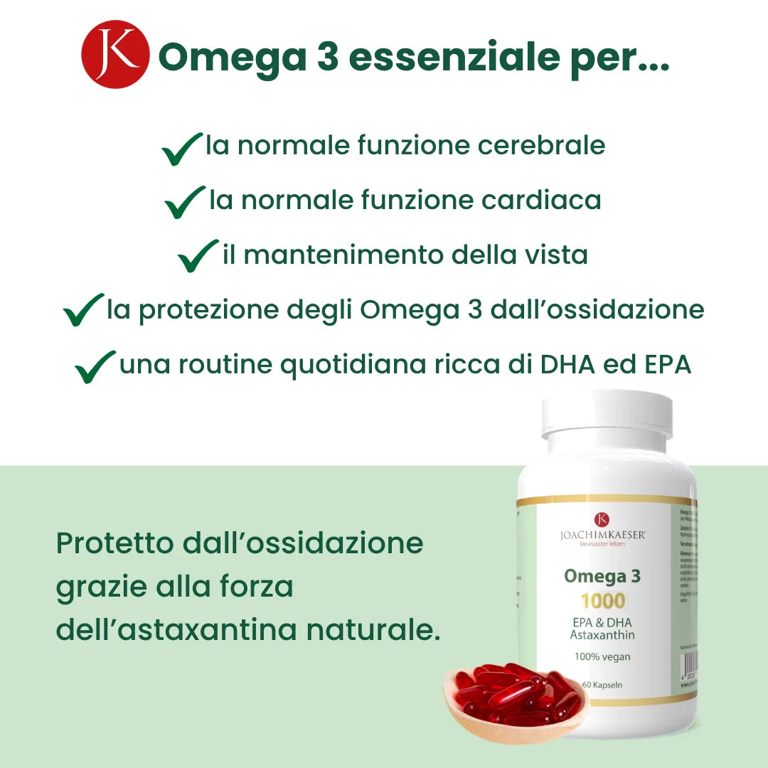 Omega 3 1000 - EPA & DHA Astaxantina 100% vegano
