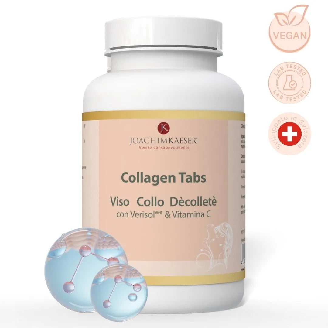 Collagene Tabs – 2.500 mg di Verisol® contro le rughe di viso, collo e décolleté