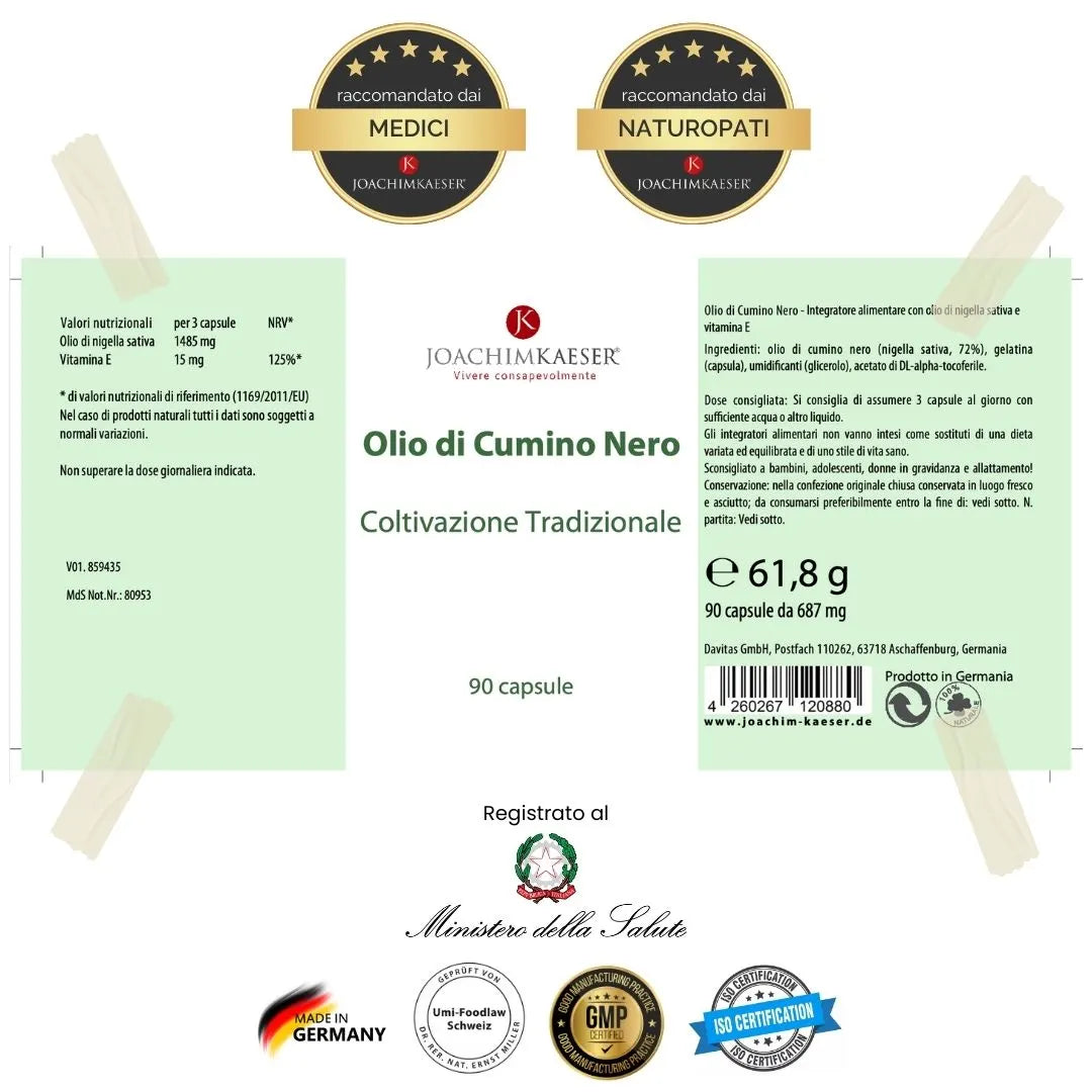 Olio di Cumino Nero - 100% tradizionale