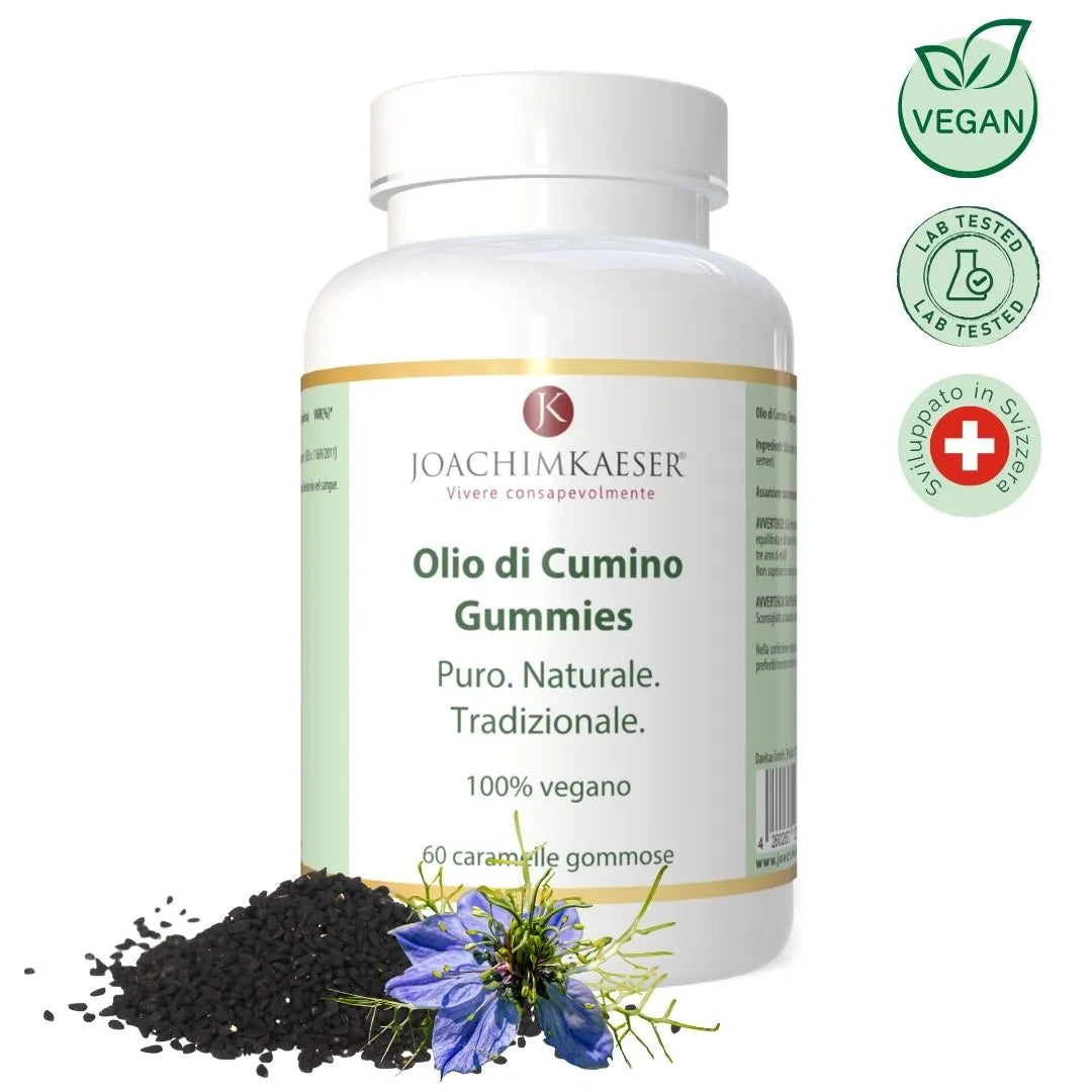 Olio di Cumino Gummies – 1000 mg di olio di Nigella sativa per il colesterolo