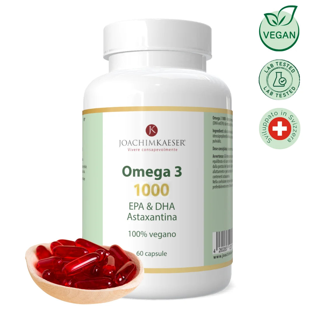 Omega 3 1000 - EPA & DHA Astaxantina 100% vegano