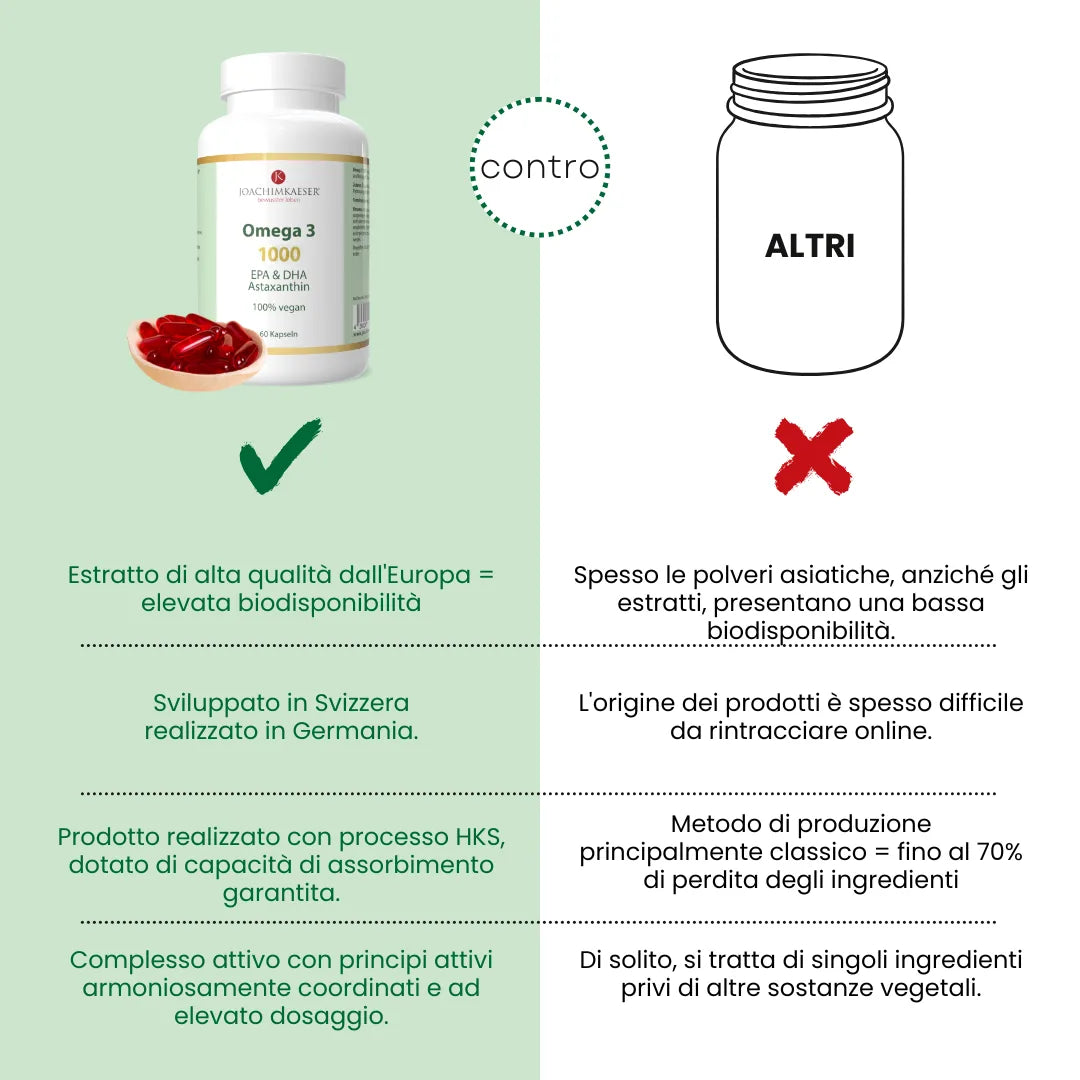 Omega 3 1000 - EPA & DHA Astaxantina 100% vegano