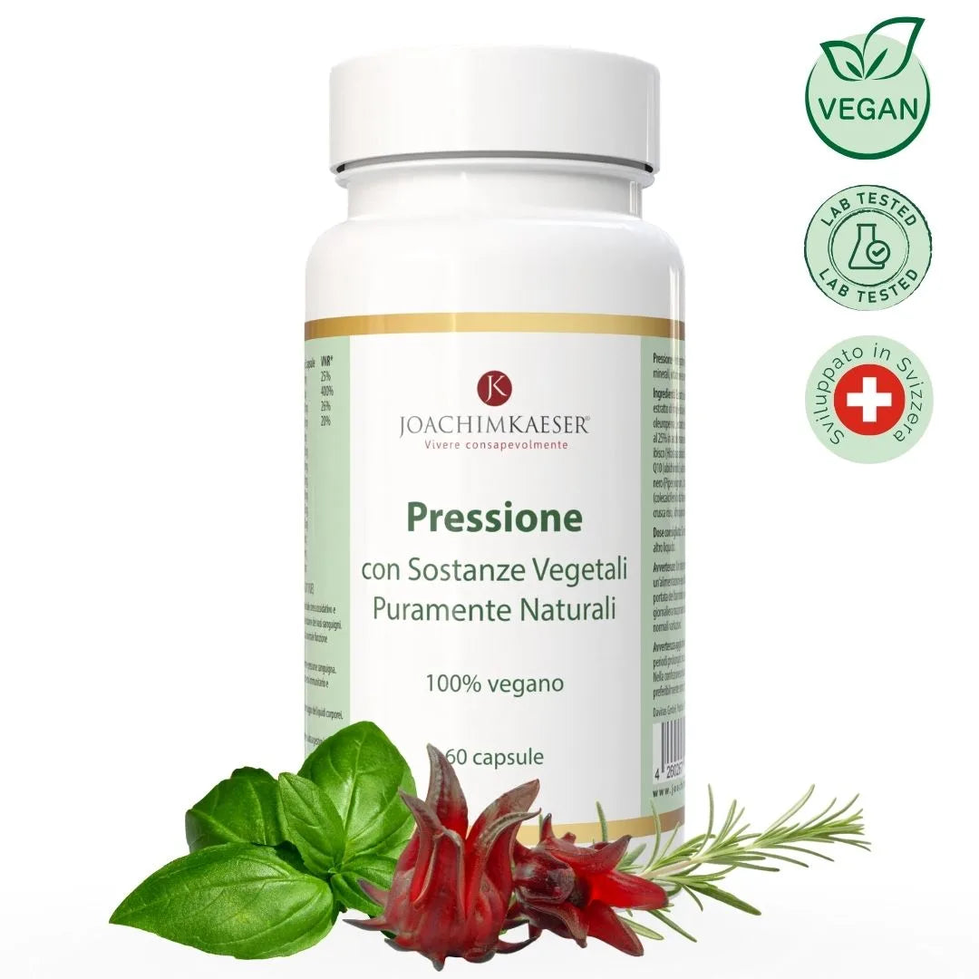 Pressione – Per una normale pressione sanguigna con potassio, olivo e ibisco