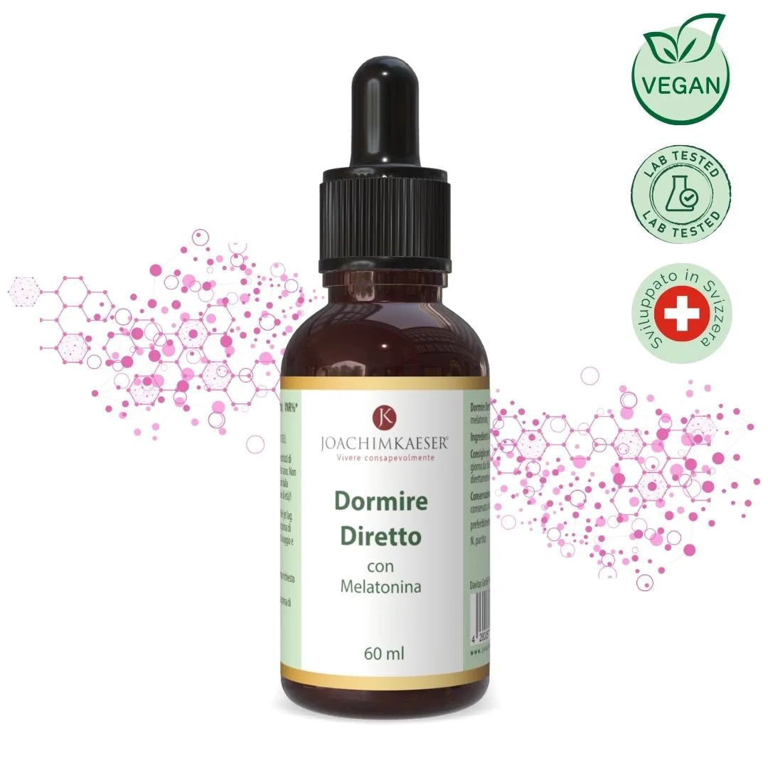 Dormire Diretto – Melatonina 1 mg per addormentarti prima e contro il jet lag