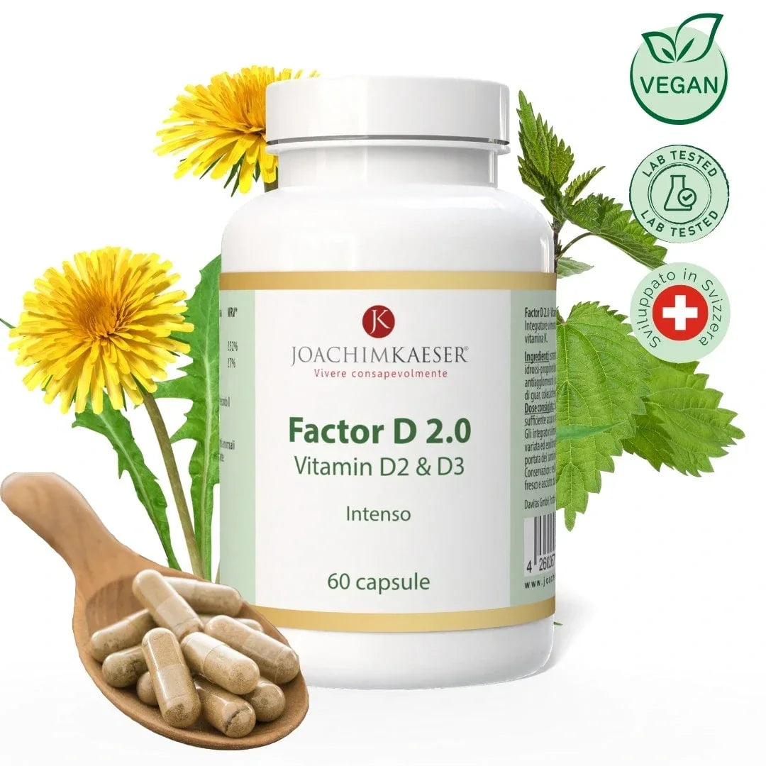 Factor D 2.0 – Vitamina D2 e D3 con vitamina K2