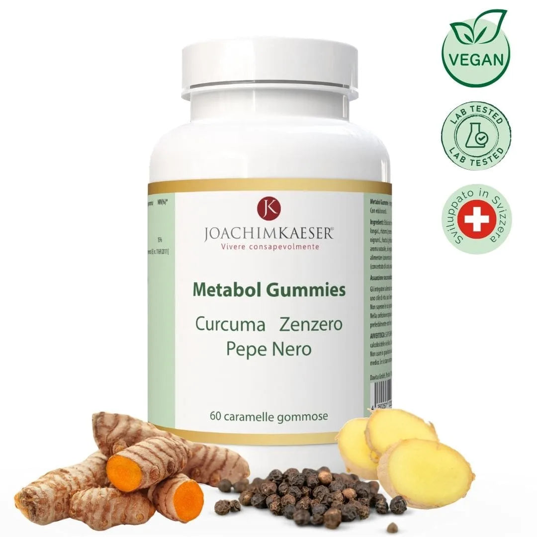 Metabol Gummies – Con zenzero, curcuma e pepe nero