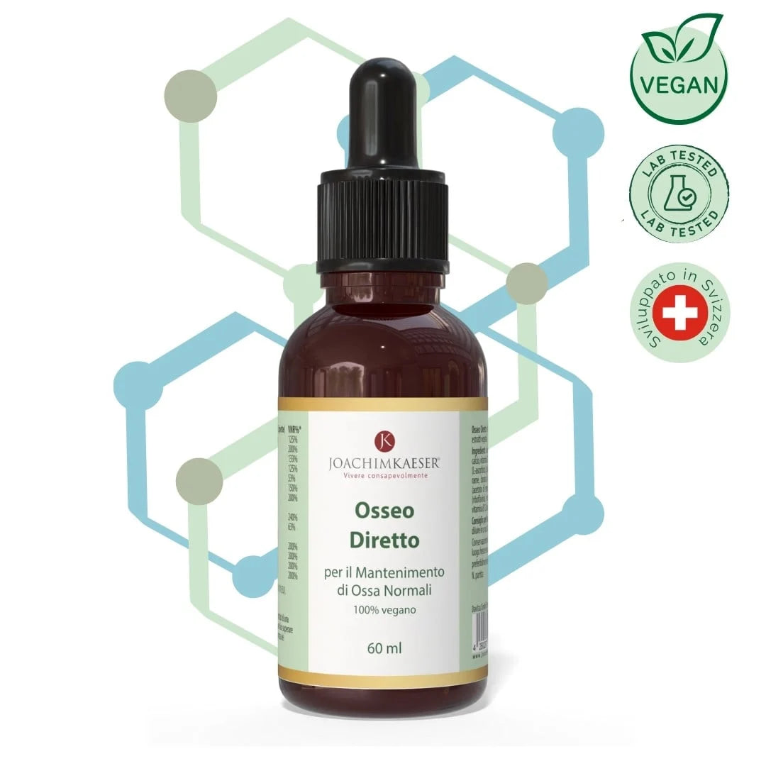 Osseo Diretto – Ossa forti con calcio, vitamina D3, K2 e magnesio
