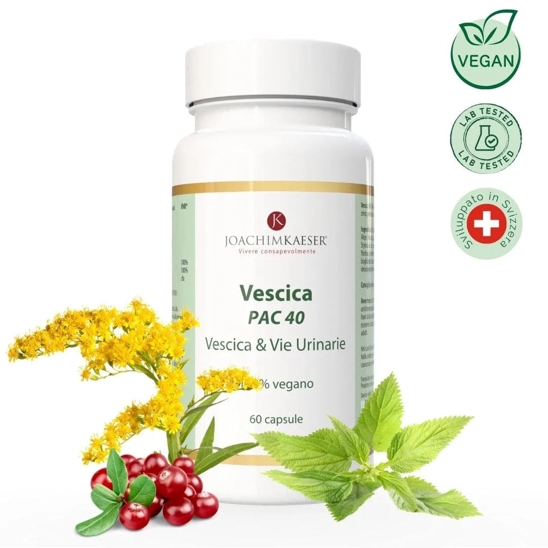 Vescica PAC 40 – Mirtillo rosso e D-mannosio per vescica e vie urinarie
